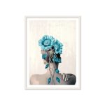 MUJER DE ESPALDA CON FLORES