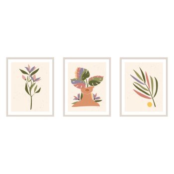 Alma Verde – Set de Cuadros Minimalistas con Ilustraciones Botánicas