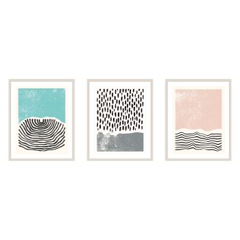 Mid Century Soft – Cuadros Abstractos en Tonos Pastel