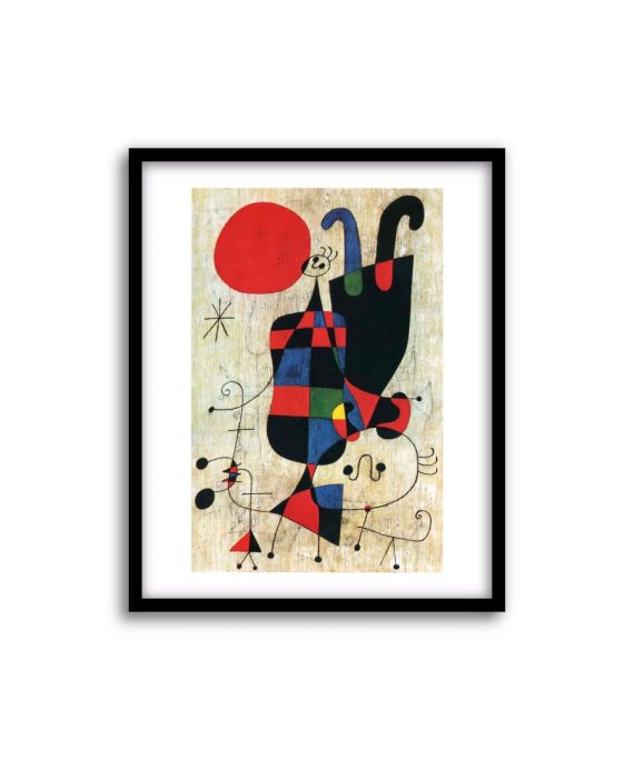 MIRÓ - Figures and Dog in Front of the Sun