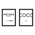 Set de 2 cuadros de 20x25 Prada-Coco