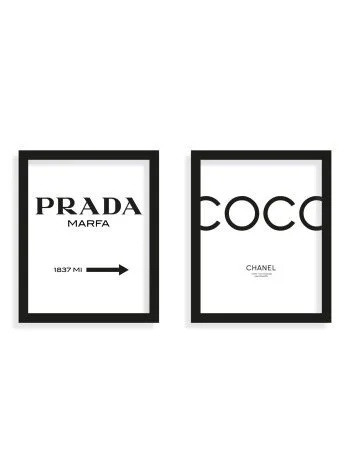 Set de 2 cuadros de 20x25 Prada-Coco