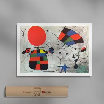 Lámina La Sonrisa de alas flameantes - Miró