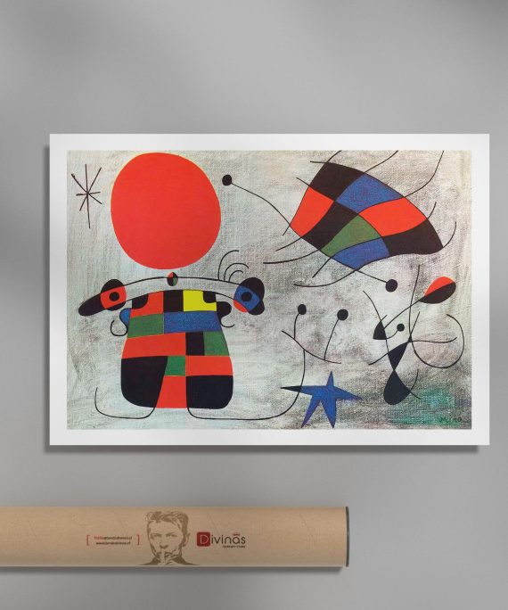 Lámina La Sonrisa de alas flameantes - Miró