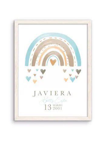 Cuadaro Personalizable Arcoiris