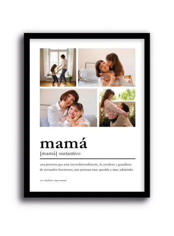 Collage Mamá foto en marco 30x40