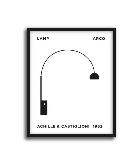 Diseño Clásico Arc Lamp de Achille Castiglioni