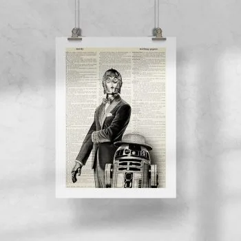 Lámina C3PO y R2D2
