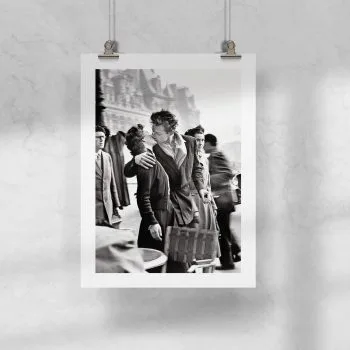 Lámina 30x40 Doisneau Le baiser de l’hôtel de ville