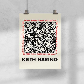 Lámina 30x40 Haring Party of Life