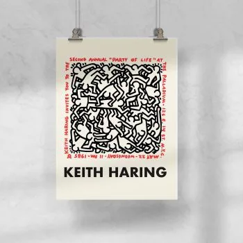 Lámina 30x40 Haring Party of Life
