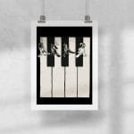 Lámina 30x40 The Beatles Piano