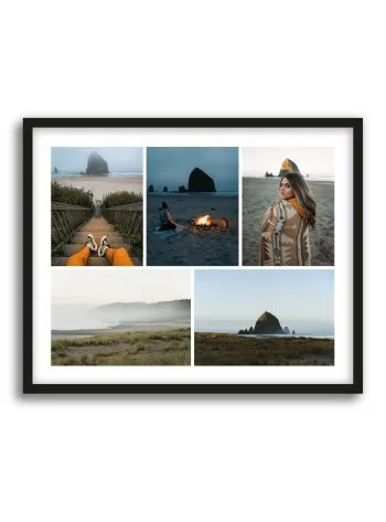 COLLAGE 5 FOTOS ENMARCADO 40X50CM HORIZONTAL