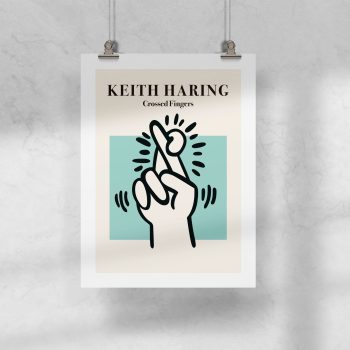 Lámina Haring - Crossed Fingers