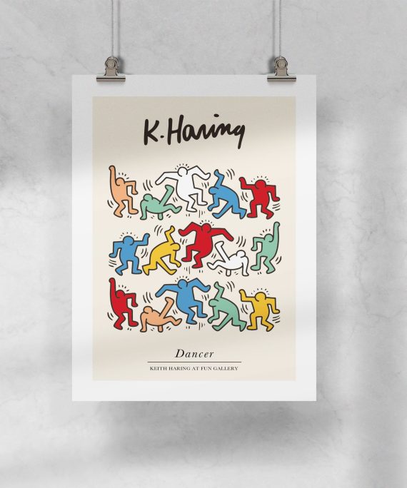Lámina Haring - Dancer