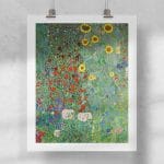 Lámina Farm Garden with Sunflowers - Klimt