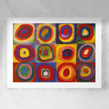 Lámina Squares with Concentric Circles - Kandinsky