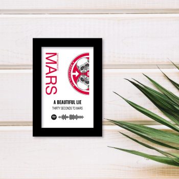Cuadro de Colección: 10x15 con Código Spotify- Thirty Seconds to Mars: A Beautiful Lie
