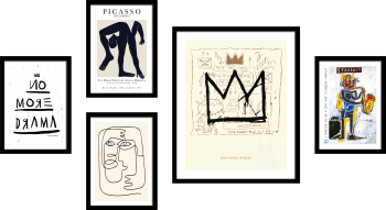 Conjunto de Cuadros Inspirados en Basquiat y Picasso