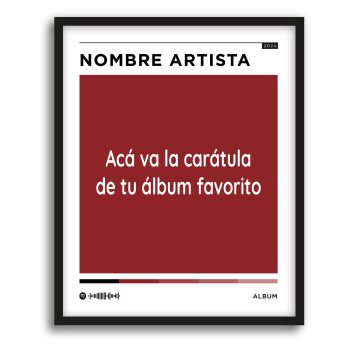 Cuadro de Álbum Personalizado con Código Spotify