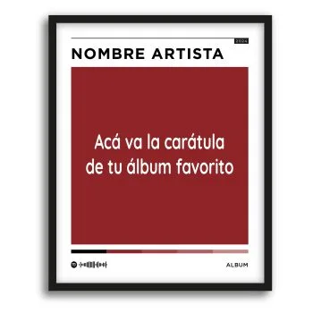 Cuadro de Álbum Personalizado con Código Spotify