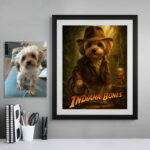 Retrato personalizado de mascota estilo Indiana Jones – Indiana Pets