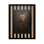 Cuadro gato sphynx victoriano El Bestiario Daguerrotipo 30x40 cm