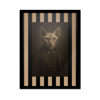 Cuadro gato sphynx victoriano El Bestiario Daguerrotipo 30x40 cm
