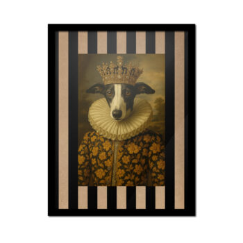 Cuadro galgo noble floral Mascotas Nobles Divinas