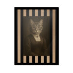 Cuadro gata victoriana El Bestiario Daguerrotipo 30x40 cm