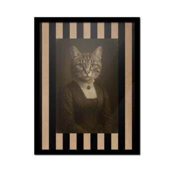 Cuadro gata victoriana El Bestiario Daguerrotipo 30x40 cm