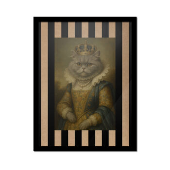 Cuadro gato barroco Reina Felina Mascotas Nobles Divinas