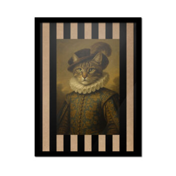 Cuadro gato renacentista Conde Felino Mascotas Nobles Divinas
