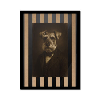 Cuadro schnauzer dandi colección El Bestiario Daguerrotipo 30x40 cm