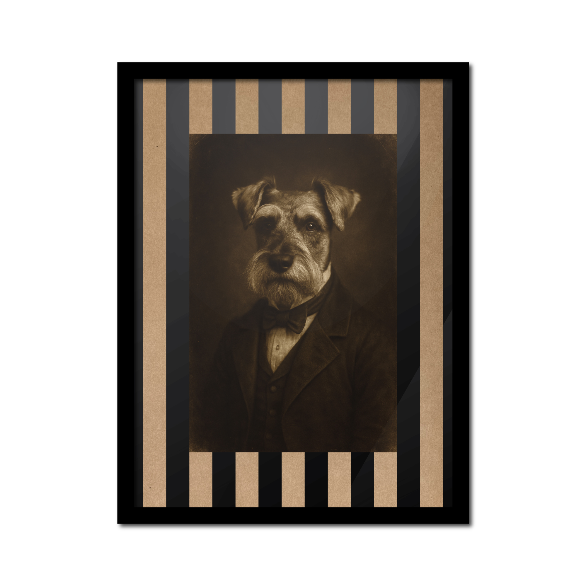 Cuadro schnauzer dandi colección El Bestiario Daguerrotipo 30x40 cm