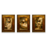 Set completo de cuadros divertidos pug en escenas de baño