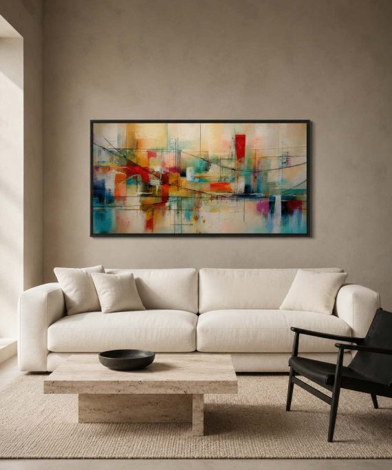 Ciudad Cromática | Cuadro Abstracto Urbano Canvas XL
