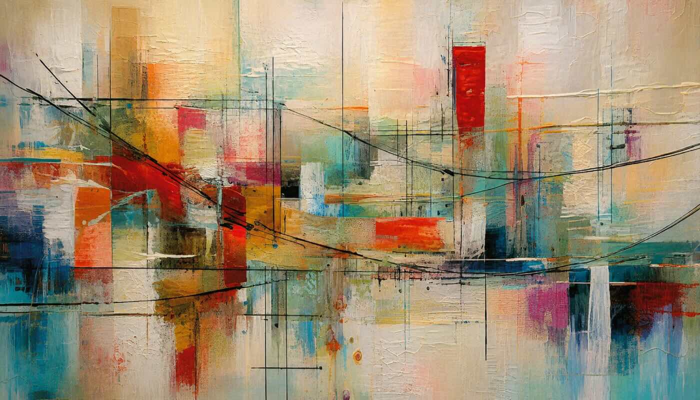 Ciudad Cromática | Cuadro Abstracto Urbano Canvas XL - Imagen 2