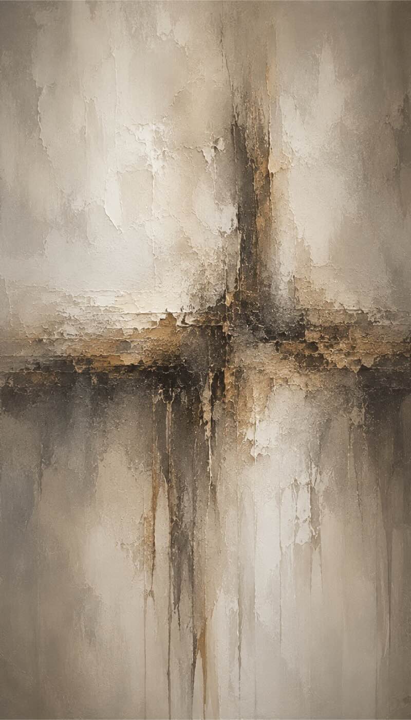 Equilibrio Mineral | Cuadro Abstracto Texturizado Canvas XL - Imagen 2