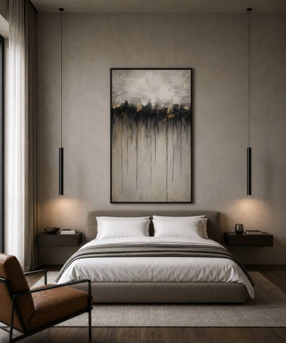 Horizonte Nocturno | Cuadro Abstracto Canvas XL