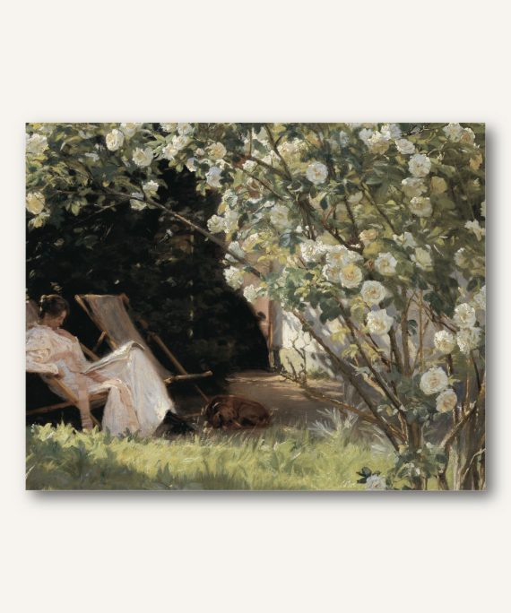 Jardín de Rosas | Cuadro Enmarcado de Inspiración Vintage Europea