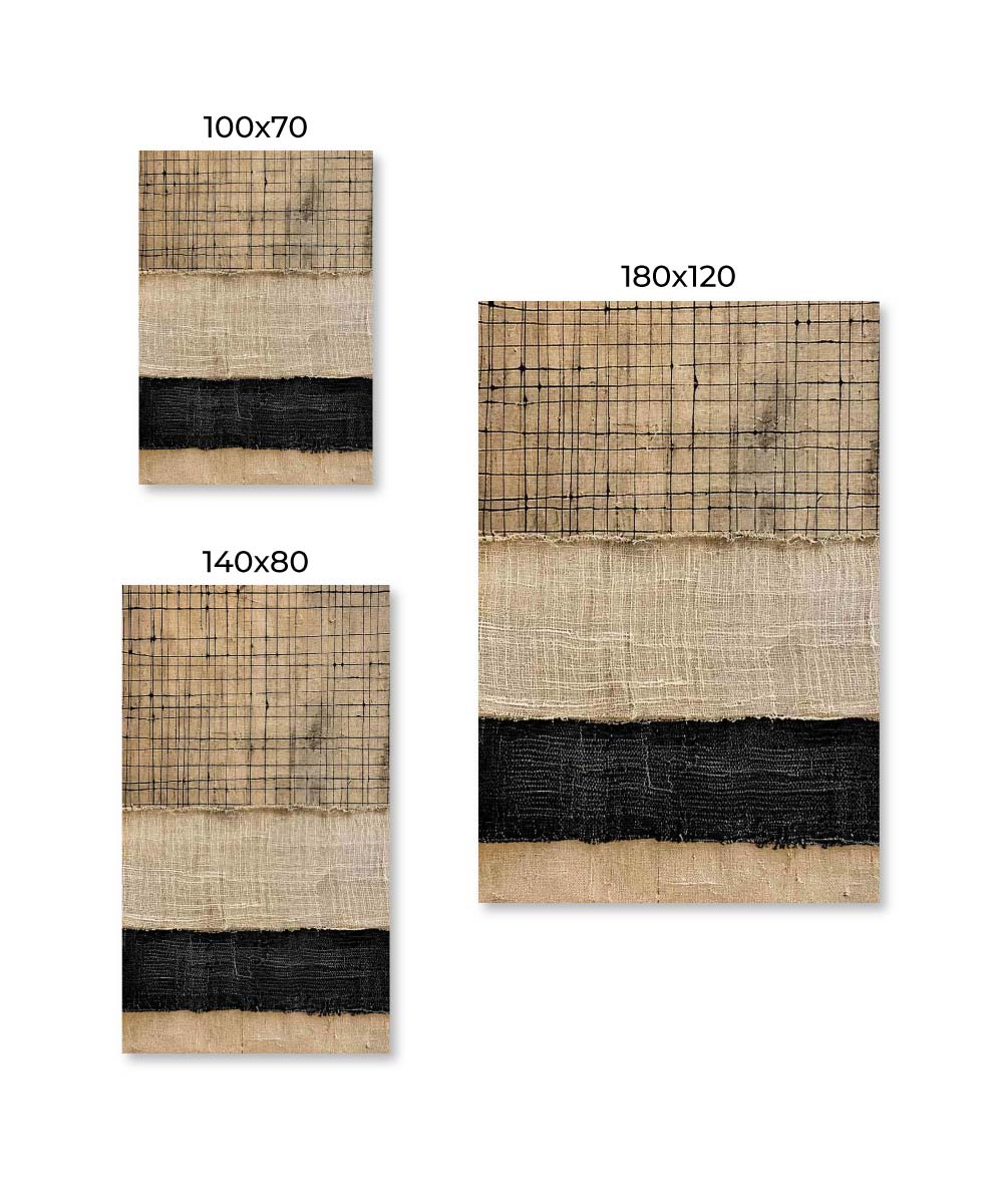 Trama Natural | Arte Textil Abstracto Canvas XL - Imagen 3