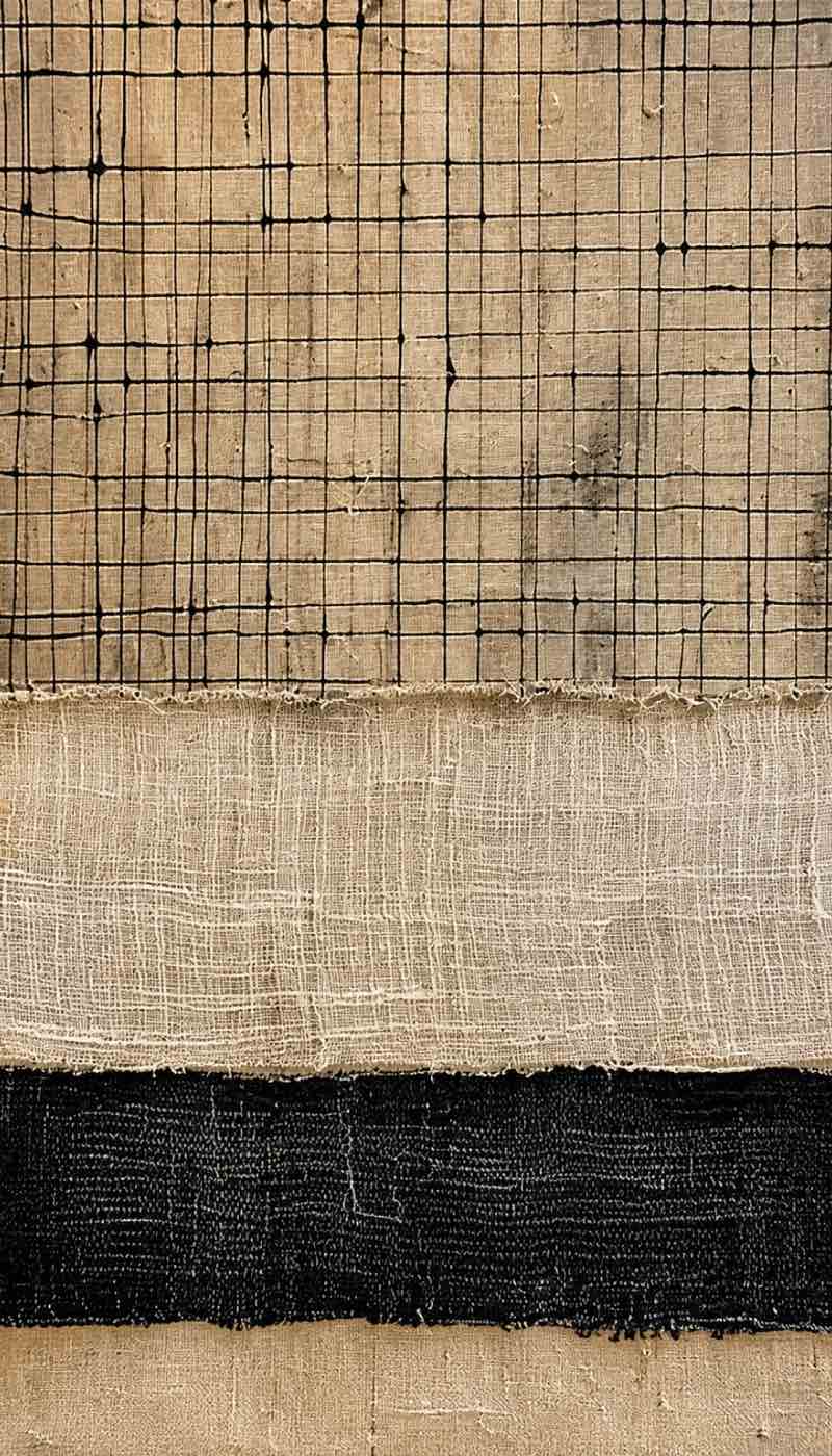 Trama Natural | Arte Textil Abstracto Canvas XL - Imagen 2