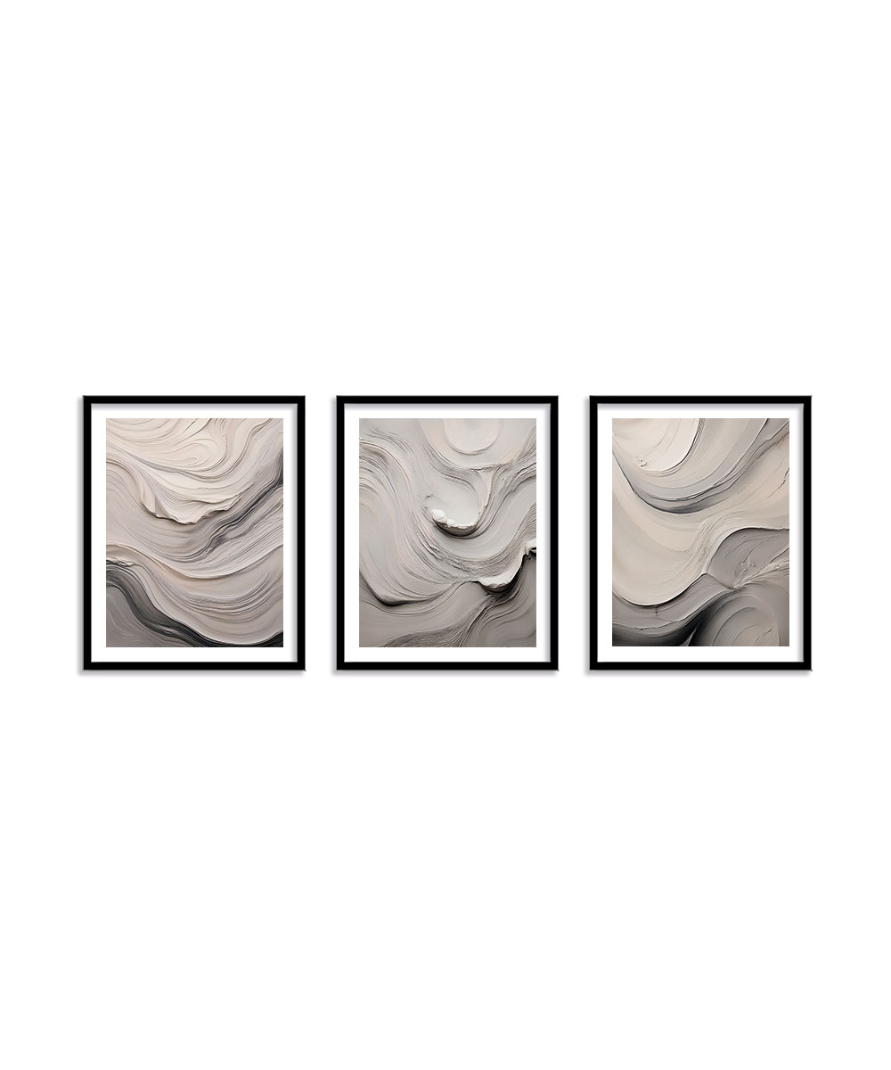 Tríptico Estratos de Luz | Set de 3 Cuadros Abstractos Contemporáneos - Imagen 2